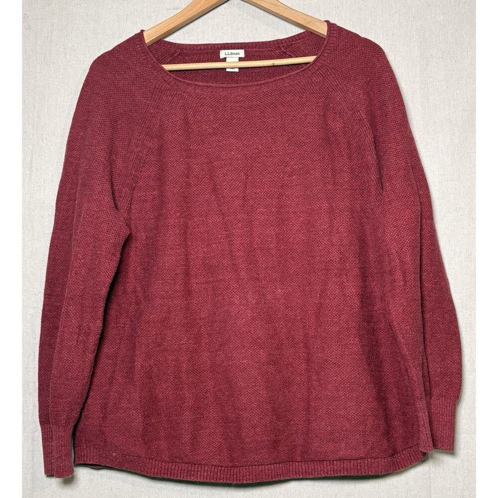 L.L. Bean Women's Long‎ Sleeve Round Neck Cottage Pullover Sweater XL Petite